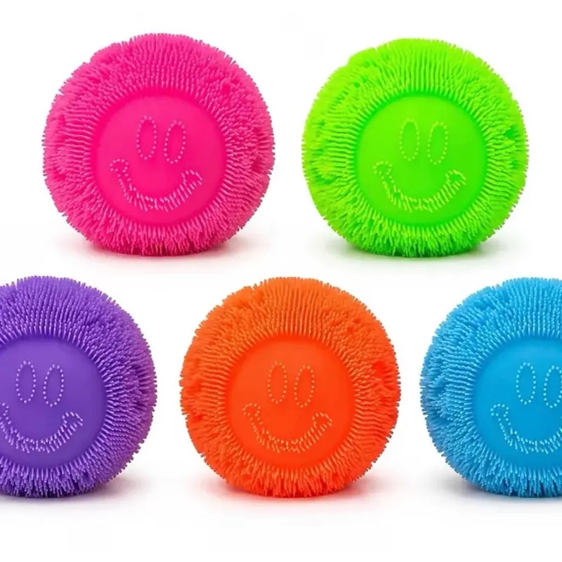 (1) Authentic Fuzz Ball Squishy, Soft Stress Relief Toy for Kids, Portable Sensory Fidget Accessory