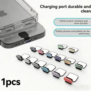 Metal Dust Plug for Apple iPhone 17 Pro Max Air 16 Pro Max 15 Pro Max Smartphone, Universal Protective Typ-C Charging Port Protector, Anti-Dust Cover Protection Accessories