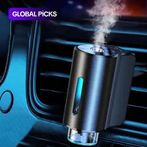 Smart Car Air Freshener with Aroma Oils, USB-Rechargeable Car Aroma Humidifier with 3 Adjustable Modes, Car Fragrance Diffuser, Car Aromatherapy Diffuser, Home Appliances