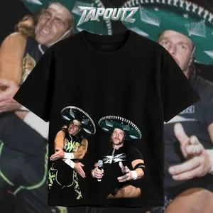 TAPOUTZ D-Generation X Iconic Heavy Cotton Unisex Shirt Shawn Michaels Triple H DX Tshirt Hoodie Funny Wrestling Tee Regular Fit True To Size Breathable Direct To Garment Print
