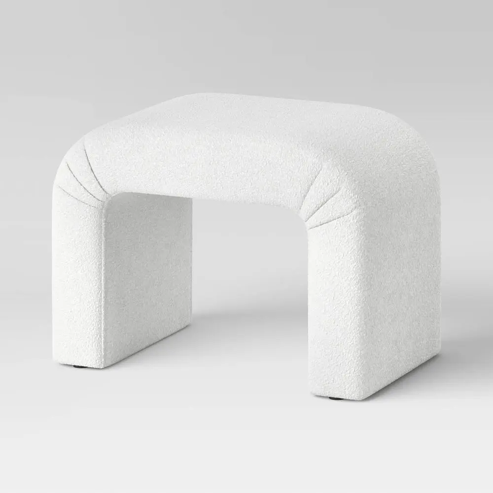 Cicely Waterfall Ottoman Cream Boucle - Threshold