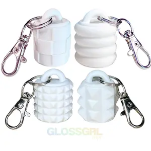 GLOSSGRL KEYCHAIN CAP for Lipgloss and Balm. Woman Key Chain