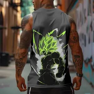 Broly Neon Aura Sleeveless Tank Top – Explosive Dragon Ball Design for Otaku Streetwear and Gym Warriors Looking to Unleash Legendary Energy