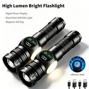 Buy 1 Get 1 FREE! New Multifunctional Rechargeable Flashlight, Long-Lasting Battery, Zoomable Beam, 5 Light Modes, Magnetic Tail – Perfect for Camping, Hunting & Emergency Use