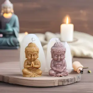 Buddha Candle Wax Burner Durable Silicone Mold, Handmade Soap Molds Decoration Tool, DIY Craft Supplies, Candle Molds for Candle Making, Perfect for Home Decor & Gift Giving