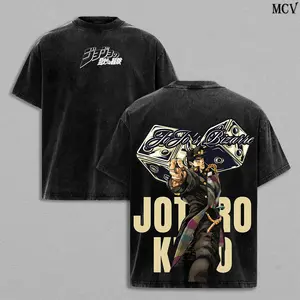 Jotaro Kujo JoJo's Bizarre Adventure Graphic Tee & Hoodie | Vintage Washed Heavy Cotton Oversized Anime Shirt | Star Platinum Retro Streetwear Pump Cover Top