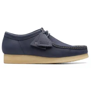 Clarks Wallabee - 26174515 - Navy Leather - Adults