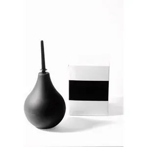 Silicone Medical Intimate Cleanser Enema Bulb - Smooth Water/Coffee Colon Cleansing Tool for Constipation Relief & Detox (Black)