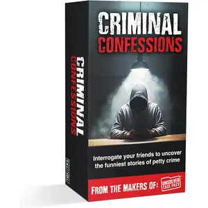 Criminal Confessions Party Game - The Adult Card Game Where You Interrogate Friends to Uncover Surprising Stories of Petty Crime. Fun for Parties or Board Game Night with a Group, Friends or Family