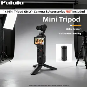 Mini Tripod for Pocket 3 & Xtra Muse/360 Action Only Weighs Less Than an Egg 3 in. Go Anywhere Shoot Anywhere 1/4" Screw with Anti-Scratch Pad Stand Grip