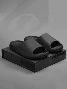 Men's Summer Simple Outdoor Bathroom Non-Slip Antislip Slippers Thick Sole Beach Fashion Comfortable Casual Couple Sandals Slide Slipper Slippers Sandals