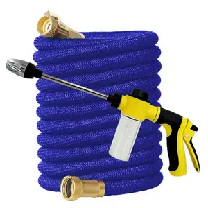 New Flexible Retractable Irrigation Hose - Magic Garden Hose with Spray Gun - High Pressure - Car Cleaning Tool - Plant Watering System with Adjustable Control Valve - Watering Nozzle - Gardening and Lawn Supplies