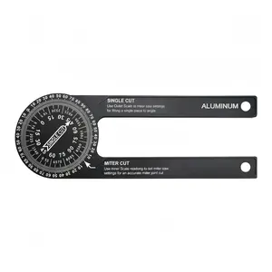 Aluminum Miter Saw Protractor | 7-inch RustProof Angle Finder Featuring Precision LaserEngraved Scales Professional Miter SawProtractor with Measuring Rulers for Angle FinderCarpentry, Crown Molding Tool & Baseboardbuilding trade men dealsforyoudays