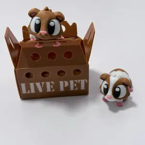 Adorable mini pocket hamster with carrying case