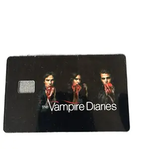The Vampire Diaries Credit Debit Card Skin Decal Featuring Character Trio Design