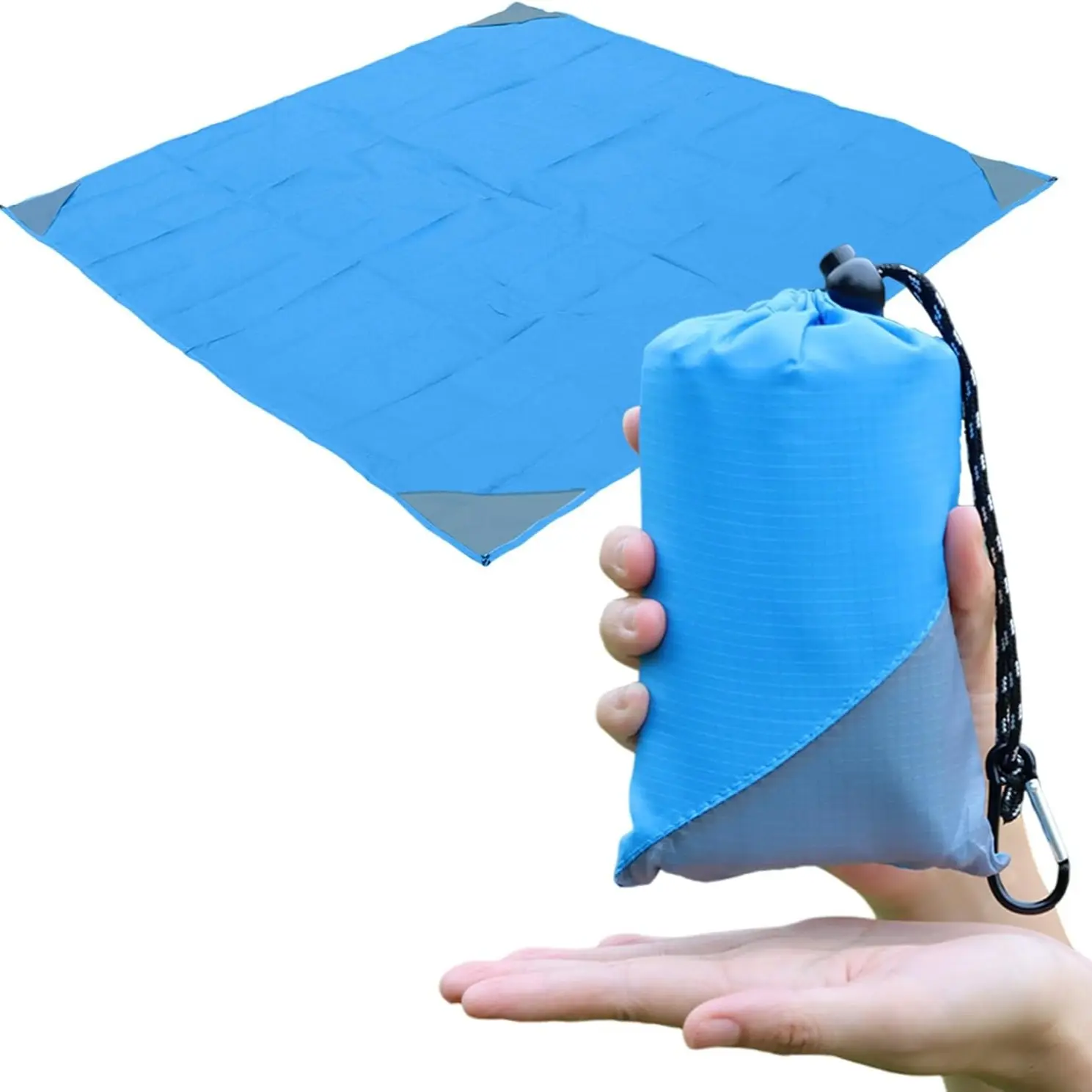 Pocket Picnic Blanket, Beach Mat Waterproof Sandproof, Compact Lightweight Small Tarp for Camping, Hiking, Backpacking, Festival, Travel, Foldable in Bags, Outdoor Camping Supplies, Outdoor Picnic Blanket