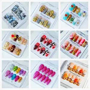 Gothic Religious & Floral A Acrylic Press-On Nails Collection | Luxury Handmade  | Y2K | Reusable | Salon-Quality Nail Artpress on. nail
