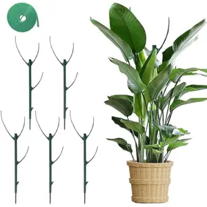 5 Pack Stackable Plant Support, 2025 New Plant Stakes for Indoor and Outdoor Plants Use, Garden Stakes for Climbing and Potted Plants, Pothos, Philodendron (5 Pack)
