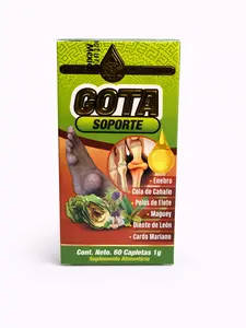 Natural de México Gota Soporte 60 Capsules - Articulaciones Saludables, Dietary Supplement with Natural Ingredients for Stress Reduction and Energy Boost - Vitamin, Edible, Healthcare Bathroom