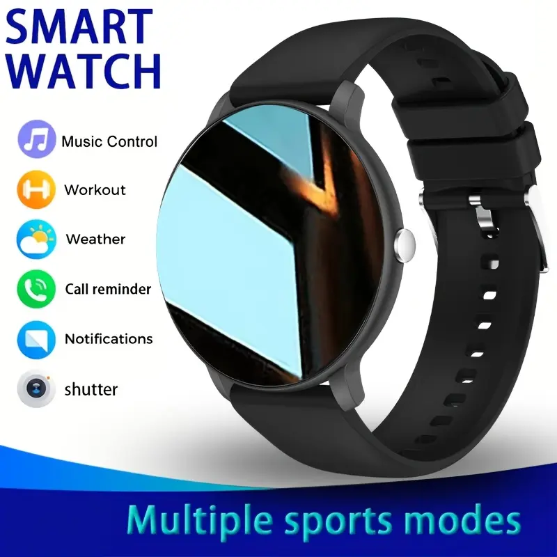 Unique Design Smartwatch - Wearable Device with Multiple Sports Modes, Call Support, App Connectivity, Remote Camera Control, Music Playback - Unisex Father's Day Holiday Gift