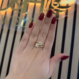 Anillo de plata 925 con cuadrados dobles