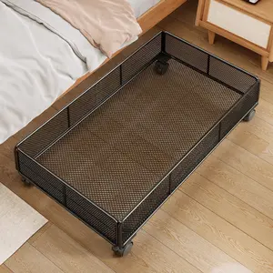 Under-bed storage box, flat pull-out cabinet, under-TV cabinet shelf, under-sofa shoe storage box with wheels