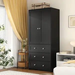 71" Large Freestanding Mirror Wardrobe Armoire - 3/6 Large Drawers, 2/4 Doors, Clothes Storage Organizer Cabinet for Bedroom