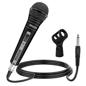 5 Core PM 757 Cardioid Dynamic Microphone with On Off Switch XLR Audio Cable for Karaoke Singing Live Vocal Public Speaking Parties
