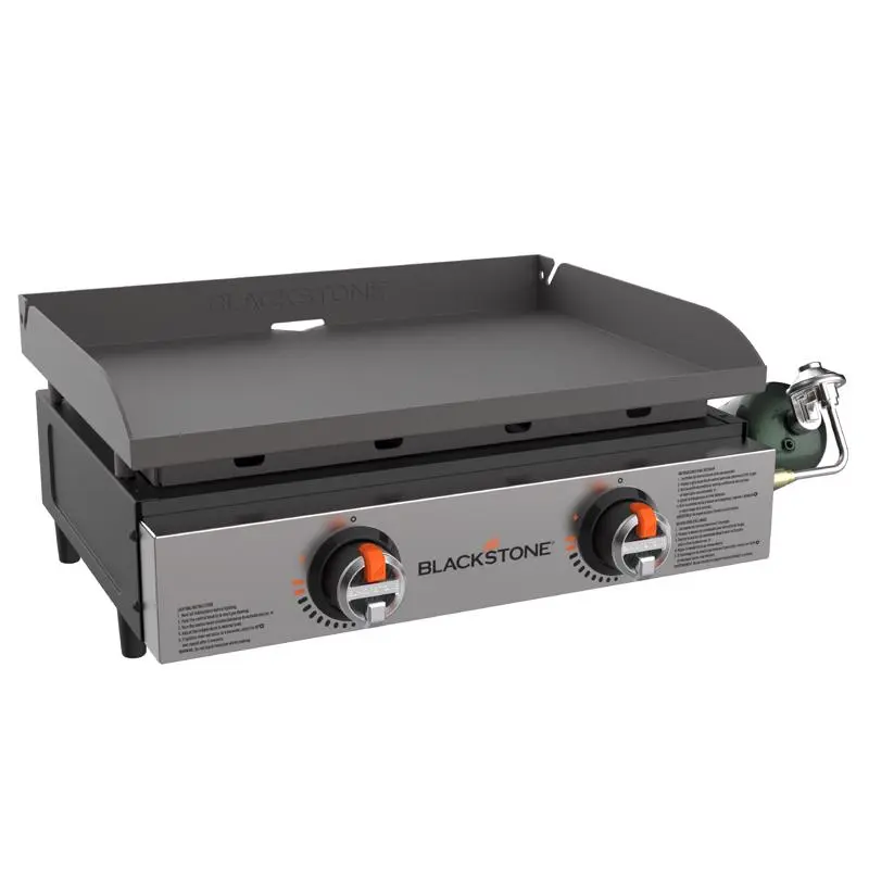 BLACKSTONE 8023375 22 in. Steel Adjustable Portable Outdoor Tabletop Griddle - True Nonstick Surface, Black, Versatile Griddle Gas Barbecue for Outdoor Use, Griddle Gas Barbecues, Non-Stick Gas Barbecues