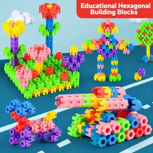 Hexagonal DIY Building Blocks, 360pcs/box, Large Plastic Assembly Toys, Educational DIY Assembly Toys, STEM Building Blocks, Gifts, Building Block Sets