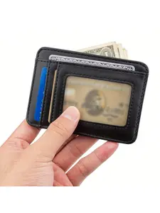 Unisex Ultra-Thin Portable Minimalist Card Holder, Card ID Holder, Bank Card Case, Bus Card Sleeve, Coin Purse, Compact Wallet for Men and Women