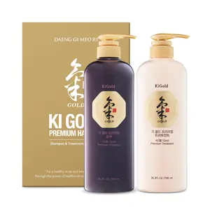 Daeng Gi Meo Ri Ki Gold Premium Korean Shampoo + Conditioner Set (780ml Each) - Herbal Hydrating, Moisturizing Haircare Bundle for Dry & Rough Hair, Anti-Hair Loss, Smooth Results, No Artificial Color, Ginseng Green Tea Menthol Scent