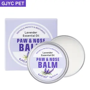 GJYC PET Dog and Cat Lavender Essential Oil Paw and Nose Balm, safe for dogs and cats to lick, natural moisturizing balm for paws and noses, suitable for dry and cracked paws and noses, soothing and nourishing formula loved by both Kitten Kitty Calming