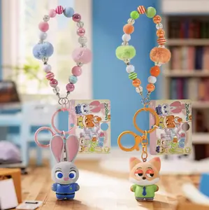 Zootopia Nick & Judy Plush Keychain, Perfect Gift, Cute & Durable, Velvety-Touch Finish, Beloved Character Pair