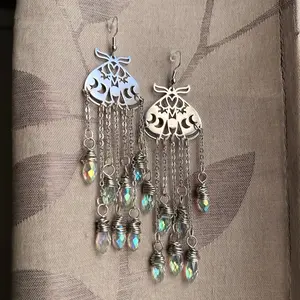 Celestial Moth Earrings