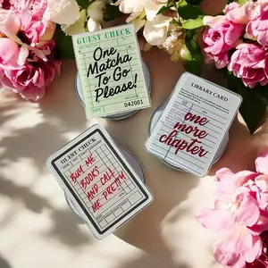 Library Card Phone Grip, Guest Check Magsafe Grip, Matcha Kindle Holder, Kobo Grips, Gift For Book Lover  and Matcha Lover