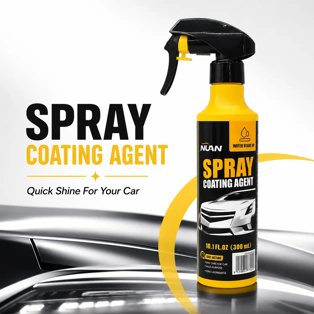 Spray coating agent；NUAN nano car coating sprayNUAN nano car coating spray-Nano Spray Coating, Ceramic Coating for Cars Superior Water Beading & Long-Lasting Protection cars accessories car stuff