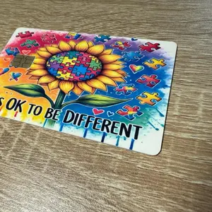 Autism Awareness Credit/Debit Card Skin, Vinyl Decal Sticker for Self-Expression (It’s OK to Be Different Design)