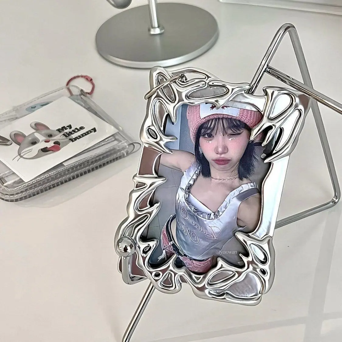 Unique Card Holder, Idol Fan High-End Small Card Case, Polaroid Photo Student Card Electroplated Case, Stylish and Durable Design, Organizer, Photocard Holder