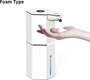 Touchless Automatic Soap Dispenser – 12oz USB Rechargeable Foaming Soap Dispenser with 4 Levels, Waterproof Smart Hand Soap Dispenser for Bathroom, Kitchen, Wall Mount & Countertop Use