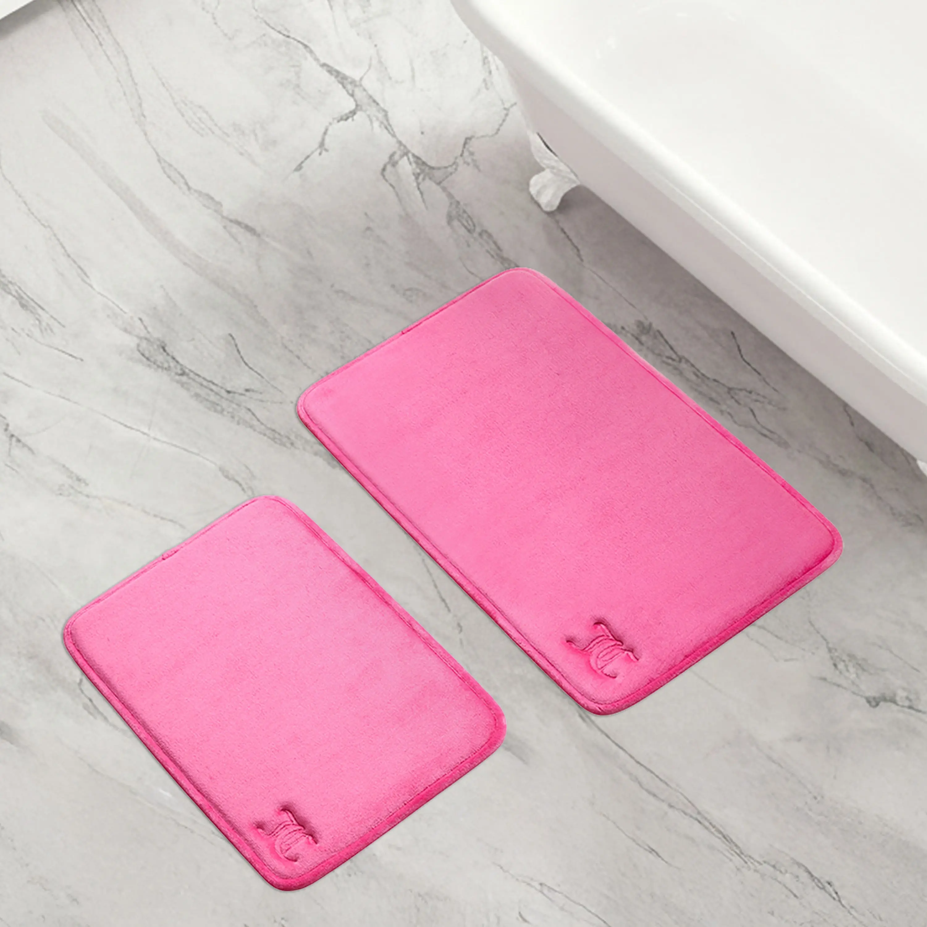 Juicy Couture Quilted Memory Foam Bath Mat 2-Piece Set