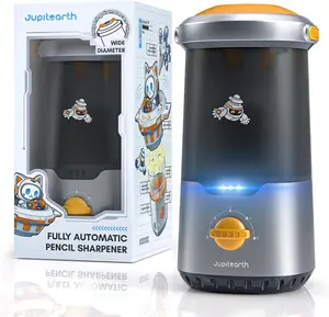 Spaceship Electric Pencil Sharpener for Kids, Hands-Free, Rechargeable, Auto in & Out Fully Automatic Pencil Sharpener Fits 6.9-11mm Colored/No.2 Pencils for Classroom Home Office (Pink/Black) back to school,Art Supplies ,adhd office accessories