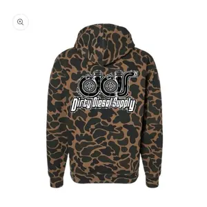 Dirty Diesel Supply Turbo Duck Camo Hoodie, Men’s Heavyweight Camouflage Pullover, Unisex Oversized Hoodie, Cozy Casual Pullover for Men & Women