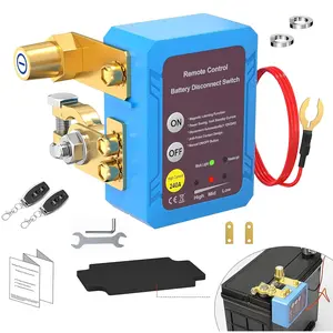 Remote Battery Kill Switch 12V 240A | Magnetic Control Security Cut Off Switch for Car Truck RV | Side Mount Disconnect, Blue Copper Alloy, 1-Pack(Side Mount, 1-Pack)