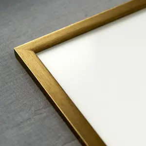 12x17 Gold Bronze Wood Picture Frame - UV Acrylic, Foam Board Backing, Hanging Hardware