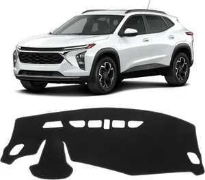 KUST Car Dash Cover for Chevrolet/Chevy Trax 2024 2025 2026 Polyester Non-Slip Interior Accessories for Chevrolet/Chevy Trax Custom Fit Dash Mat Sunshade Windshield Glare Black