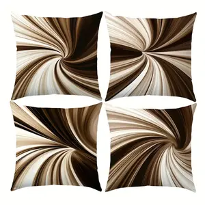 Modern Abstract Swirl Minimalist Pillow Covers Set of 4, Hidden Zipper, Easy to Clean, Suitable for Bedroom Living Room Sofa Car Home Decor, Bedroom Decorative Accessories