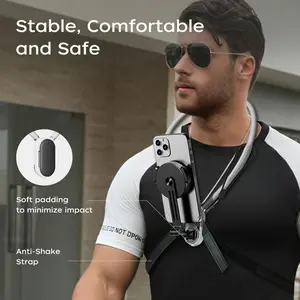 Magnetic Neck Phone Holder with Flexible Angle & Anti-Shake – Hands-Free Chest Stand for Stable Video Recording