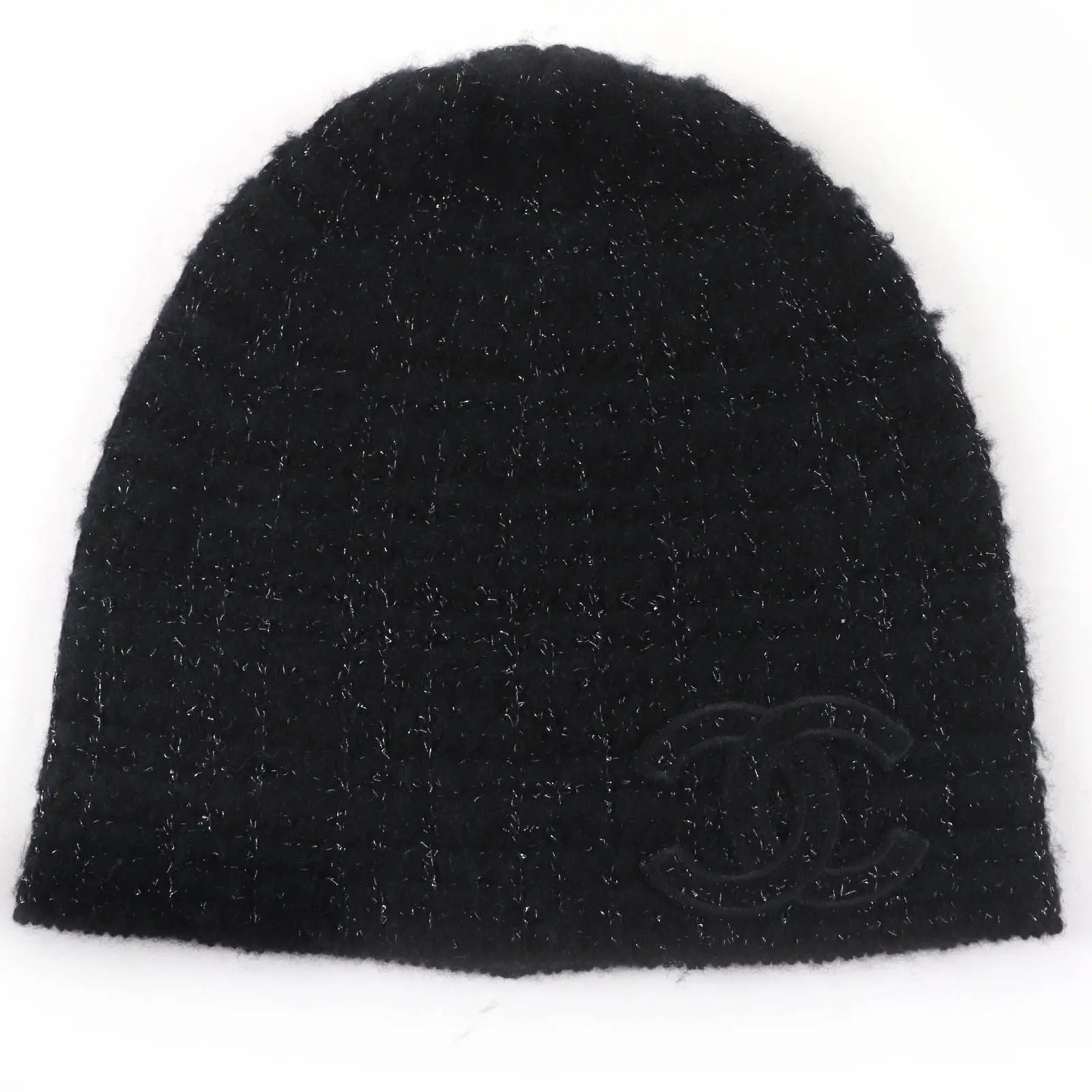 Pre-owned CHANEL Cashmere Small Leather Goods Tweed Knit Cap