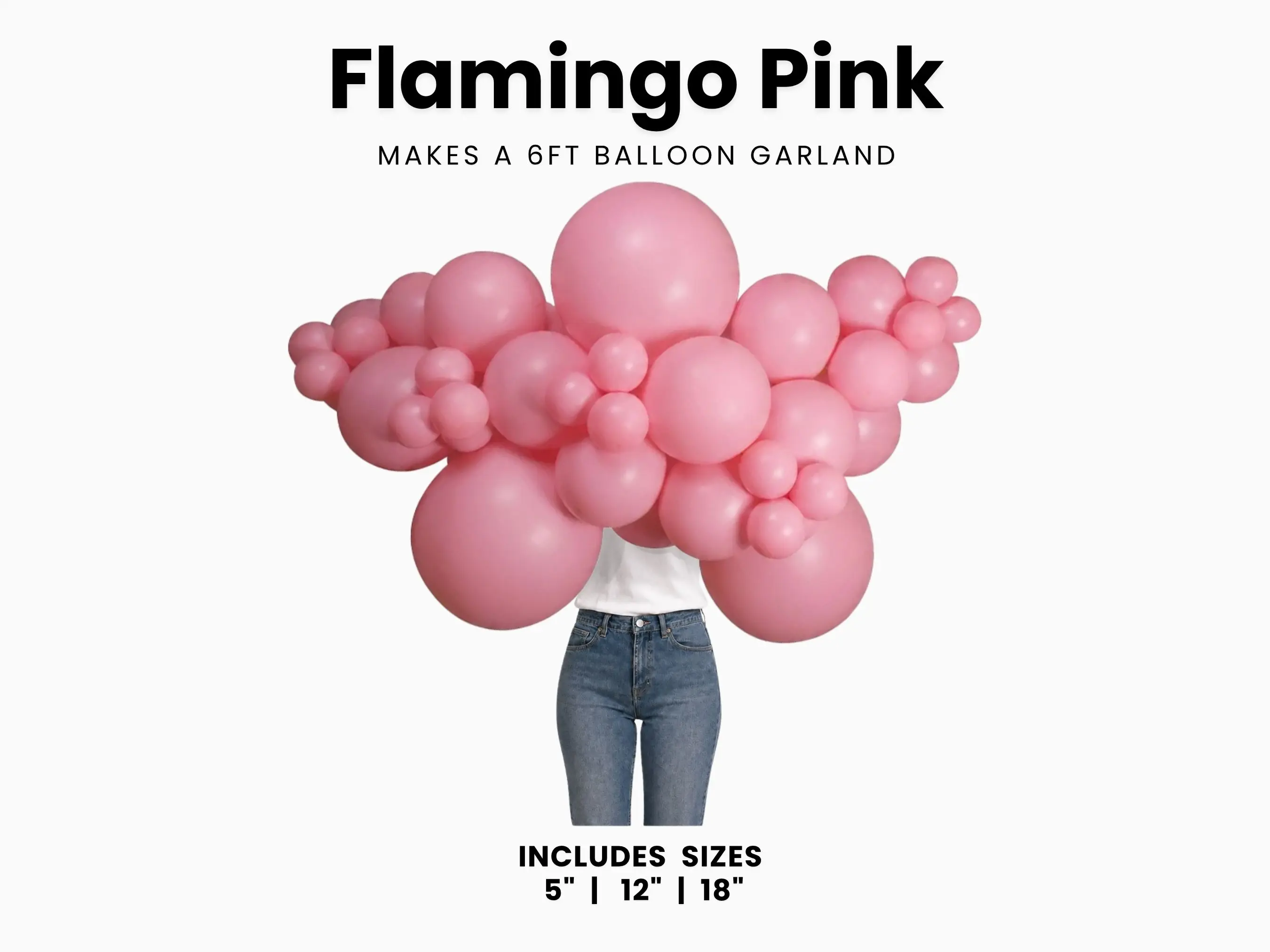 Flamingo Pink Balloon Pack with Optional Add-Ons